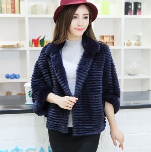 rex rabbit chinchilla fur bomber jacket