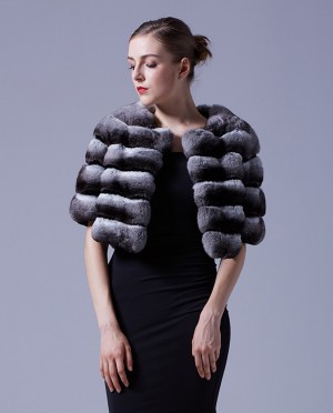Chinchilla Fur Bolero Cape