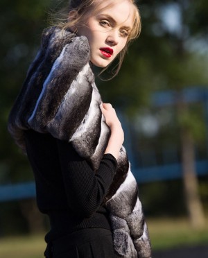 Chinchilla Fur Shawl, Cape Stole