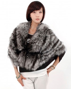 Silver Fox Fur Cape