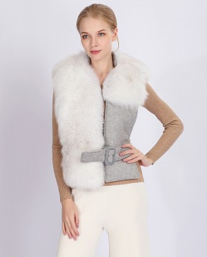 Belted Fox Fur Stole