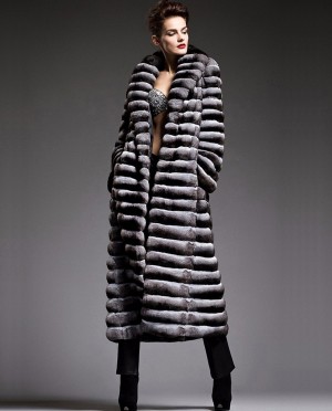 Chinchilla Fur Long Coat