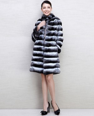 3/4 Length Chinchilla Fur Coat