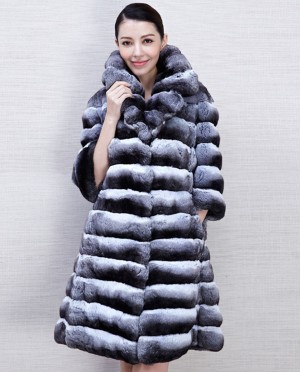 3/4 Length Chinchilla Fur Coat