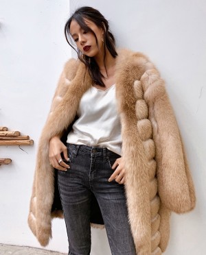 Fox Fur Long Coat