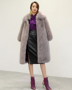 Fox Fur Long Coat