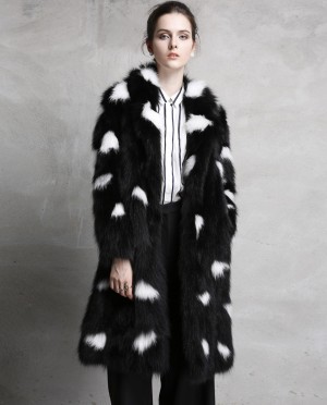 3/4 Length Black Fox Fur Coat