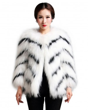Women's Knitted Raccoon Fur Coat