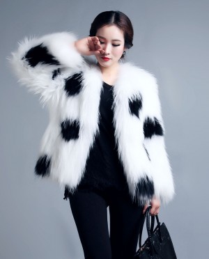 Women's Knitted Raccoon Fur Coat