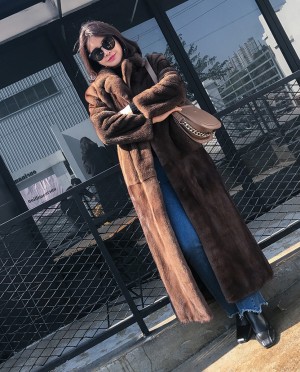 Full Length SAGA Royal Mink Fur Long Coat