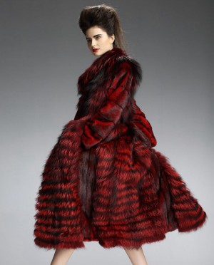 Mink Fur Fox Fur Long Coat