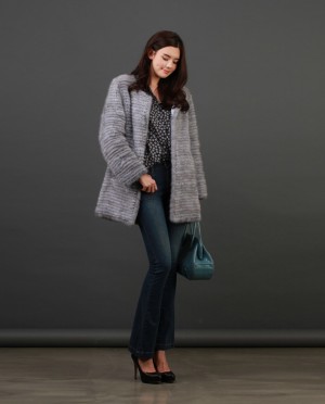 Knitted Mink Fur Coat