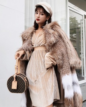 Knitted Fox Fur Coat