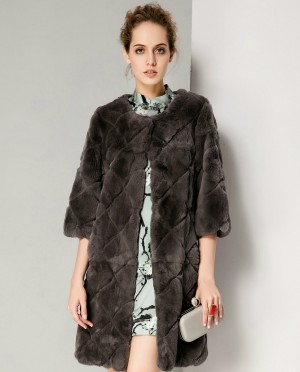 Sheared Rex Rabbit Fur Jacket
