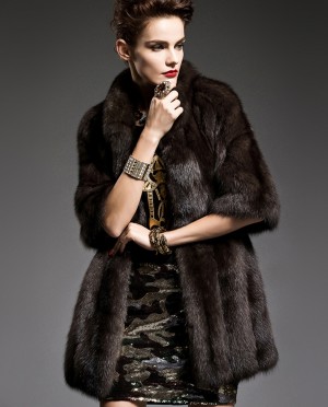 Half Sleeve Sable Fur Coat