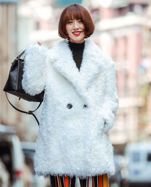3/4 Length Sheep Fur Coat