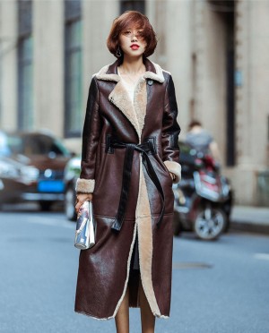 Full Length Shearling Sheepskin Coat