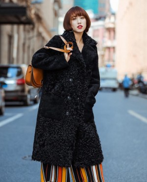 Full Length Shearling Sheep Fur Coat