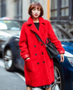 Full Length Shearling Lambwool Reversible Coat
