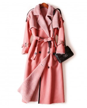 3/4 Length Welted Shearling Sheepskin Coat