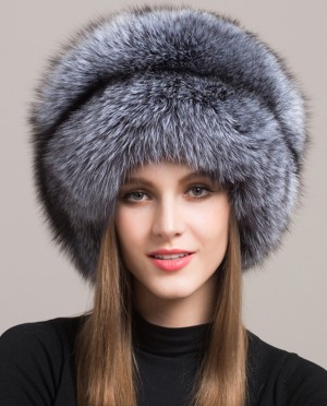 Womens Russian Fox Fur Hat