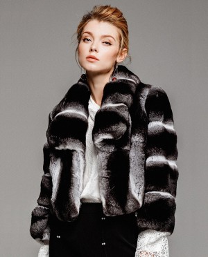 Chinchilla Fur Cropped Jacket