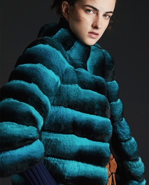 Cropped Chinchilla Fur Jacket