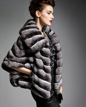 Batwing Chinchilla Fur Jacket
