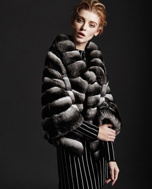 Cropped Chinchilla Fur Jacket