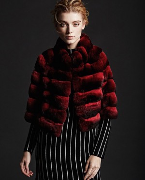 Cropped Chinchilla Fur Jacket
