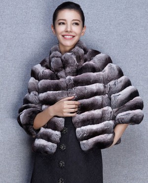 Cropped Chinchilla Fur Jacket
