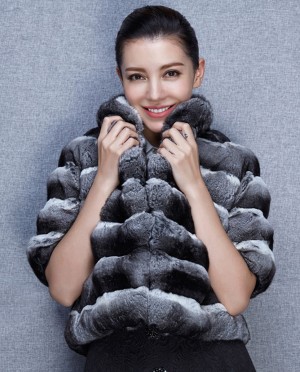 Cropped Chinchilla Fur Jacket