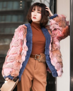 Fox Fur Bomber Jacket