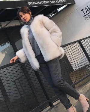 Blue Fox Fur Coat