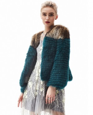 Cropped Fox Fur Jacket