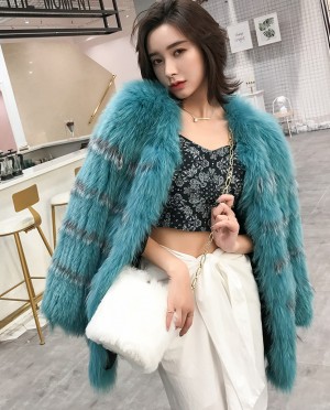 Knitted Fox Fur Jacket