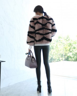 Cropped Fox Fur Jacket
