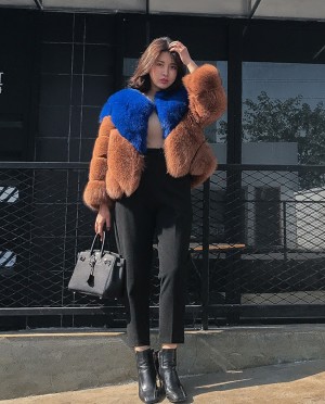 Cropped Fox Fur Jacket