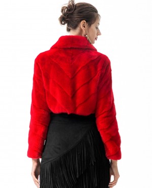 Mink Fur Cropped Bolero Jacket