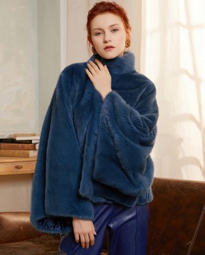Mink Fur Cape-Shaped Jacket