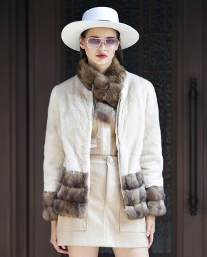 Mink Fur Jacket with Sable Fur Trim