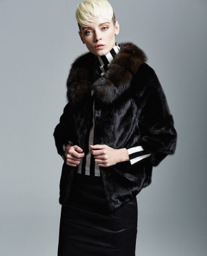 Mink Fur Jacket with Sable Fur Collar