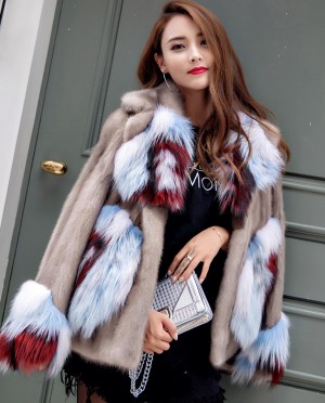Mink Fur Jacket With Fox Fur Trim