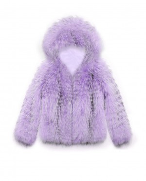 Hooded Raccoon Fur Jacket