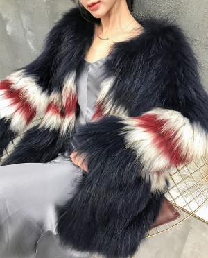 Knitted Raccoon Fur Jacket