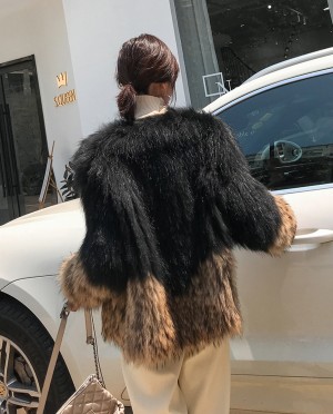 Knitted Raccoon Fur Jacket
