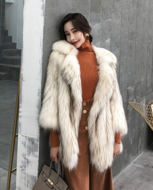 Knitted Raccoon Fur Jacket
