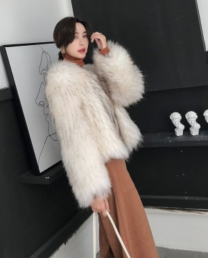 Knitted Raccoon Fur Jacket