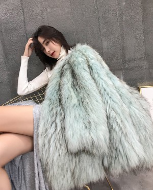 Knitted Raccoon Fur Jacket