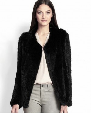 Rabbit Fur Knitted Coat